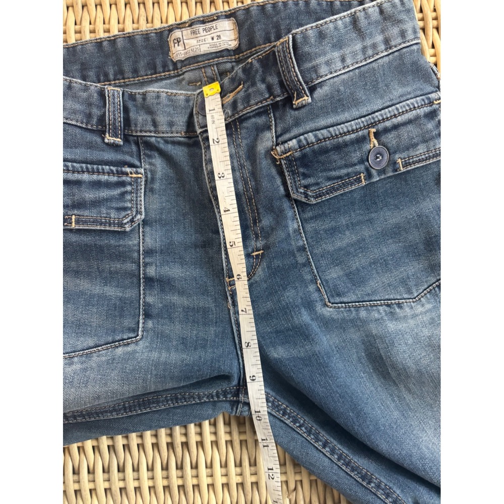 Free People Brette Cropped Wide Leg Jeans 28 boho flare leg retro flattering - Picture 8 of 8